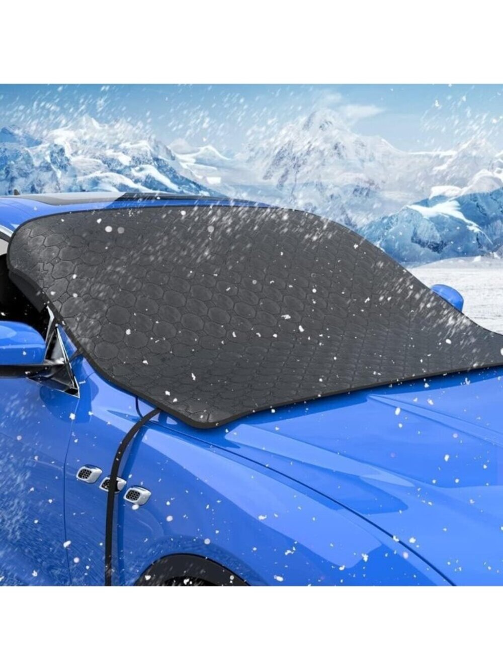 Windshield Cover for Ice and Snow Thickened Windproof Winter Cover with Hooks